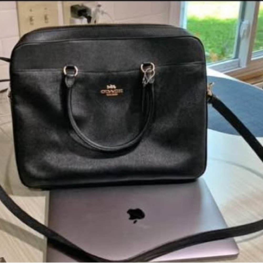 Coach Black Leather Shoulder Bag